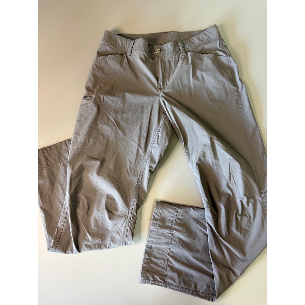 LL Bean Vista Camp Pants Womens 8 Regular Gray Hiking Outdoor Stretch Nylon